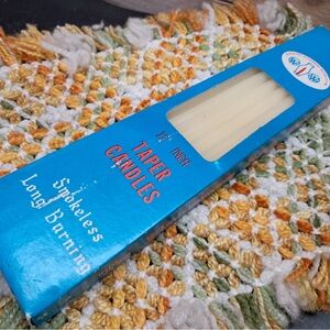 Vintage 12 inch white taper candles